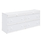 White Twin Size Solid Wood Loft Bed with Retractable Desk and Drawers