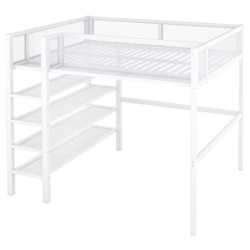 Full Metal Loft Bed with Workstation